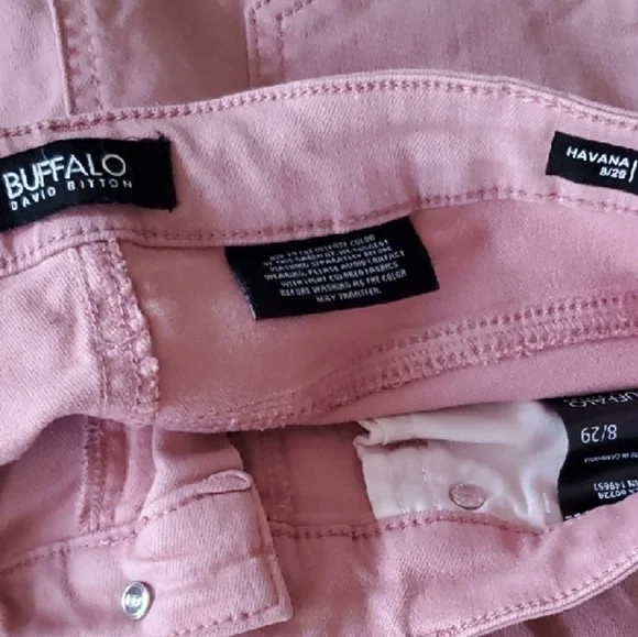 Buffalo David Bitton Havana High Rise Light Pink Ankle Jeans - Picture 2 of 3